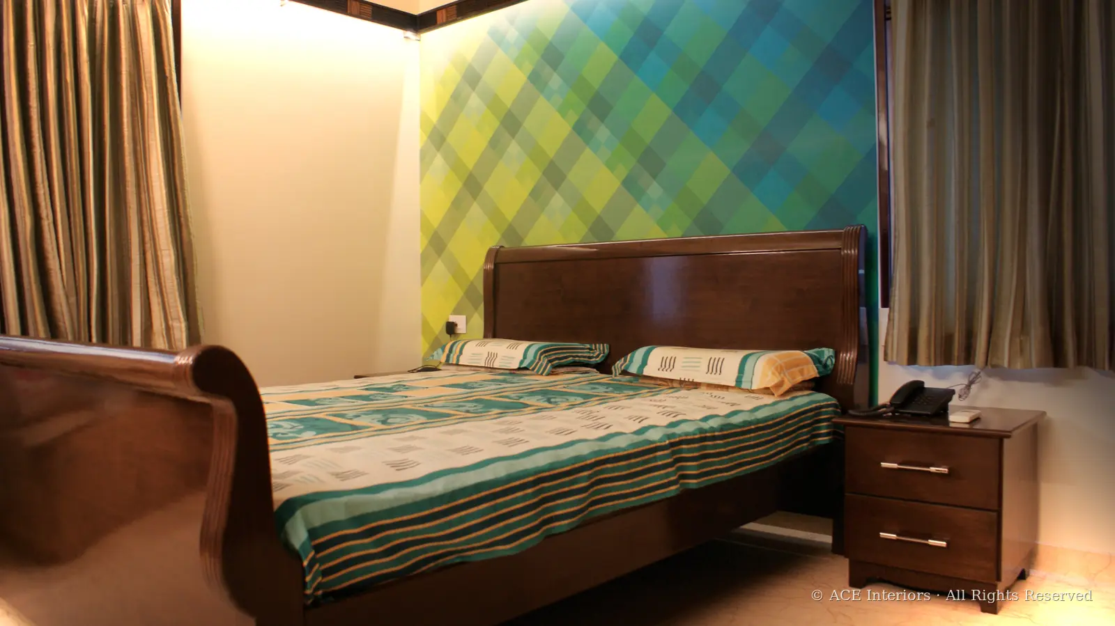 Checked Accent Bedroom